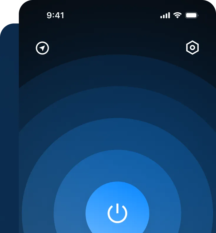 Activate your secure VPN connection effortlessly with XVPN’s intuitive home screen.